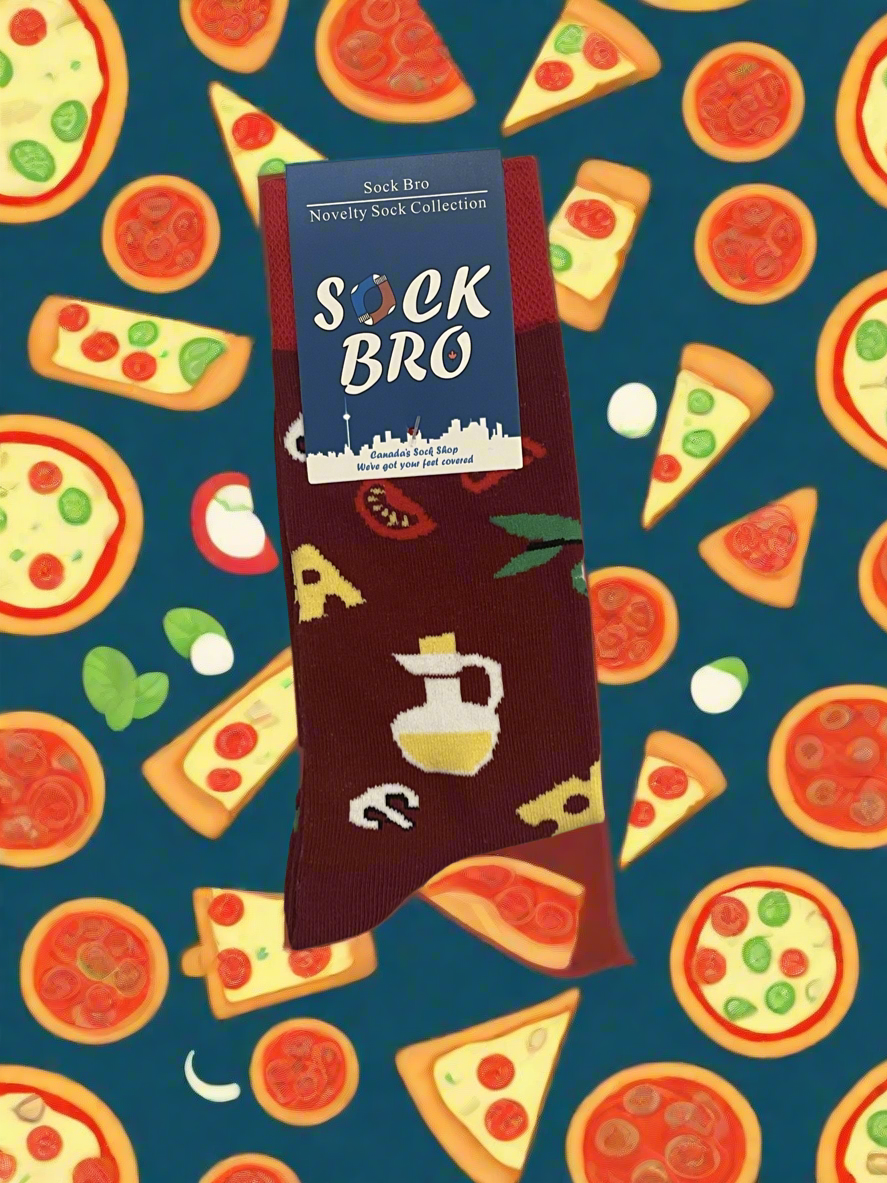 Red Pizza Topping Socks