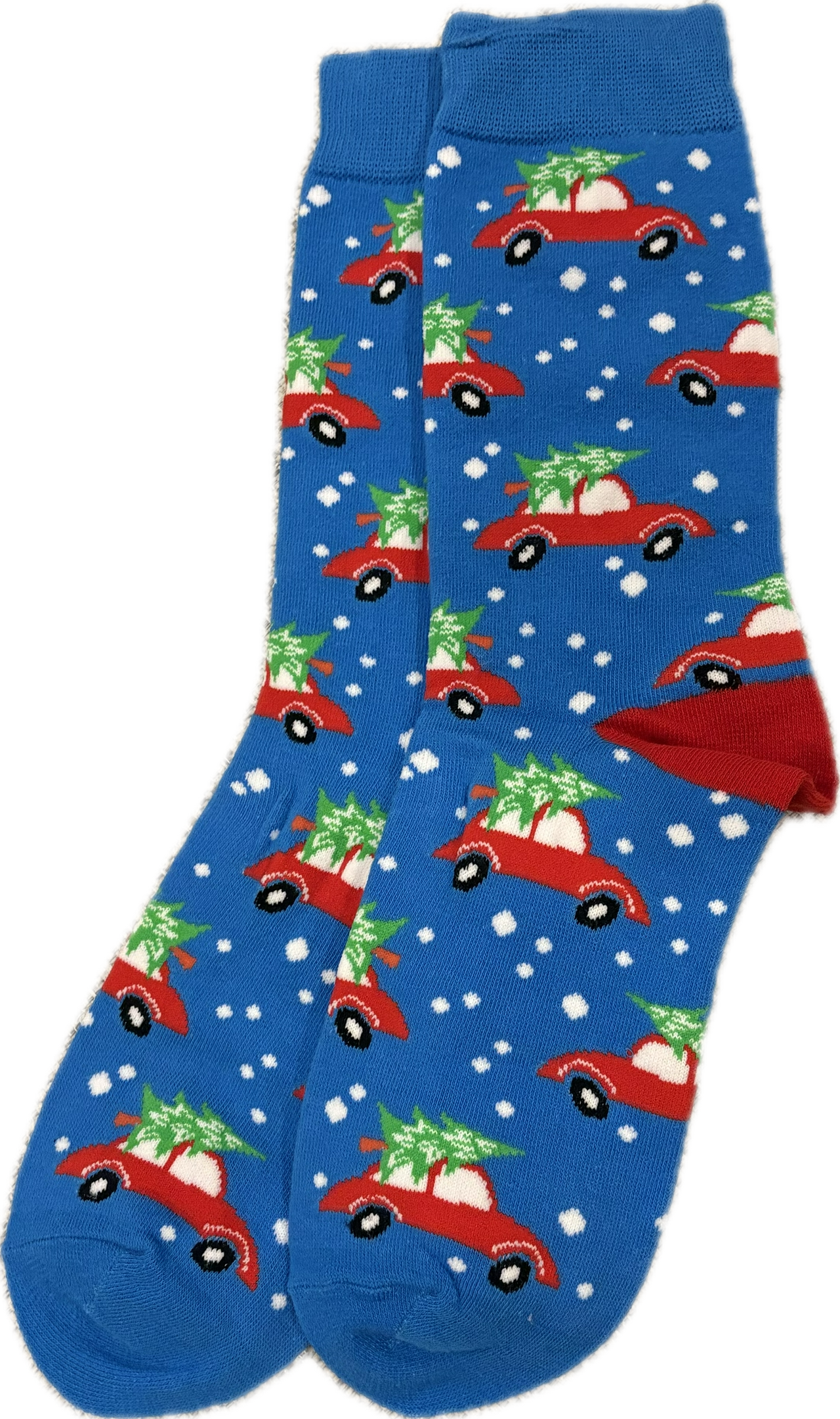 Blue Christmas Tree Car Socks