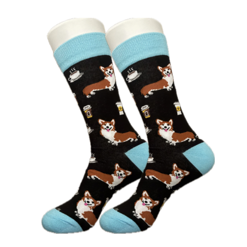 Black Dog and Coffee Socks