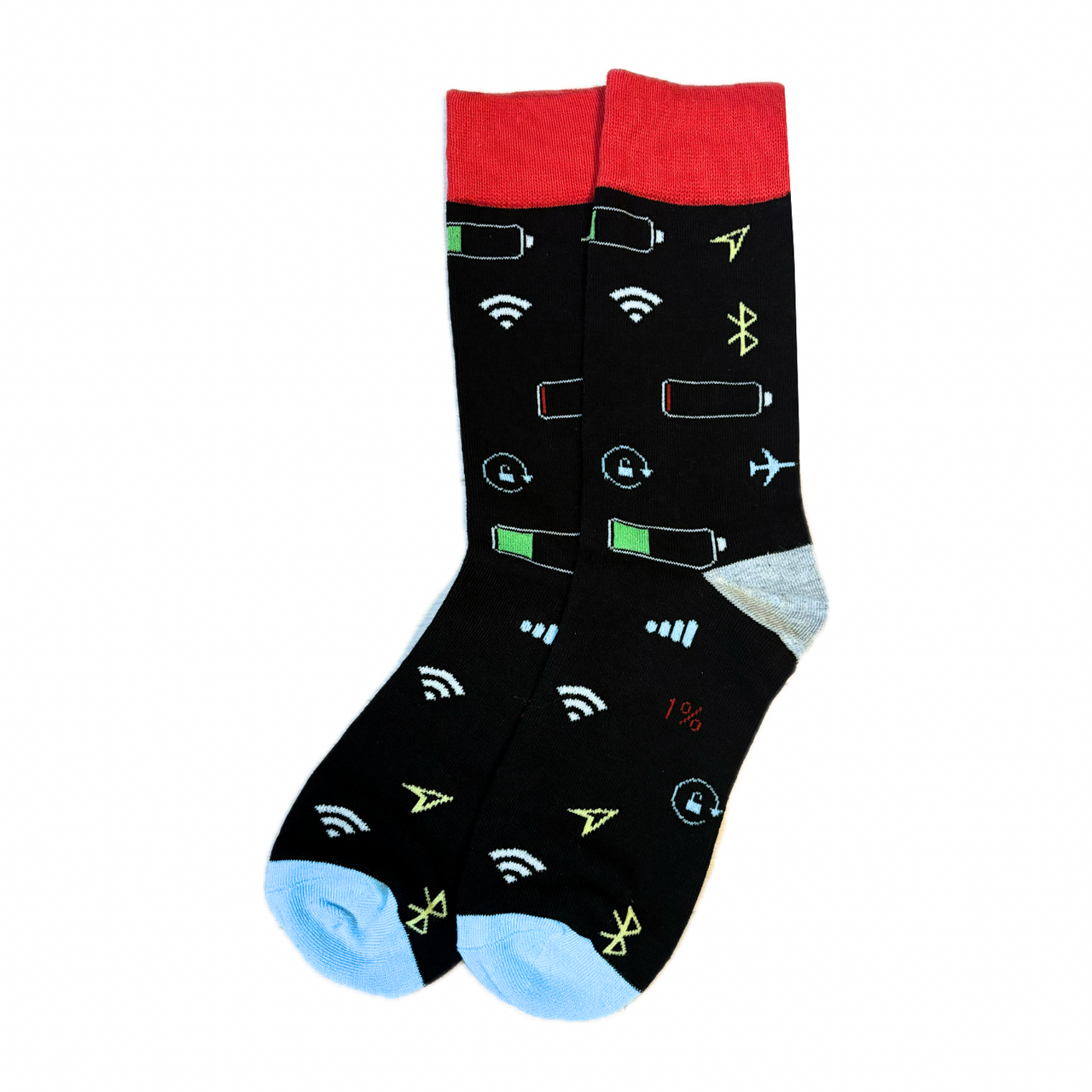 Black Cell Phone Icon Socks