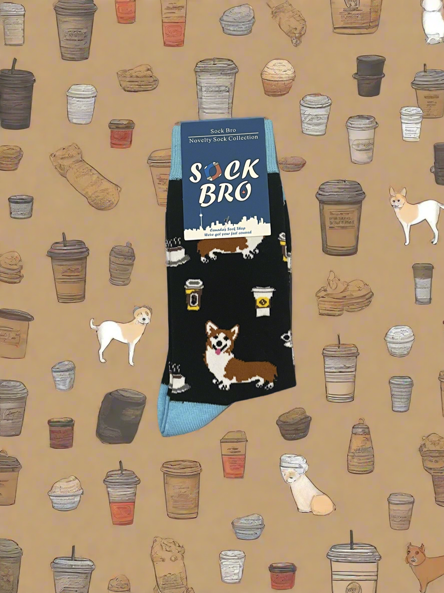 Black Dog and Coffee Socks