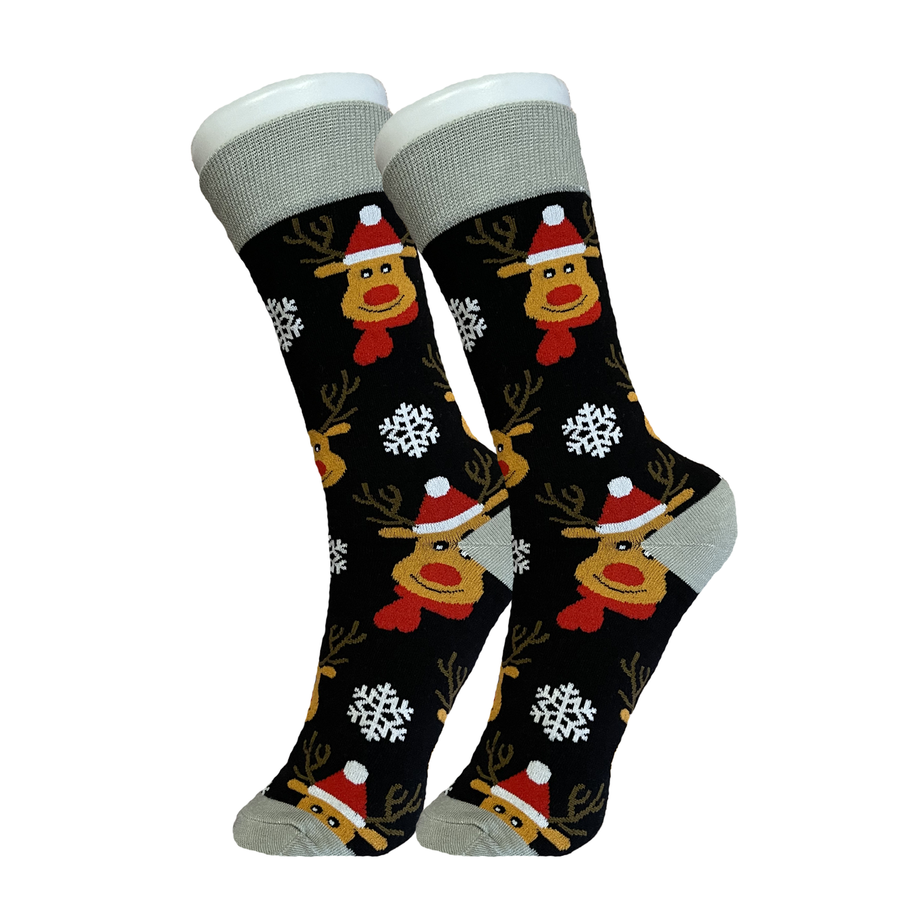 Black Reindeer Socks