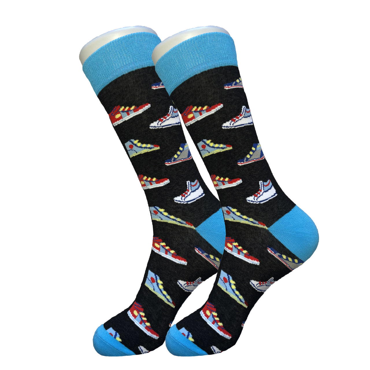 Black Sneaker Head Socks