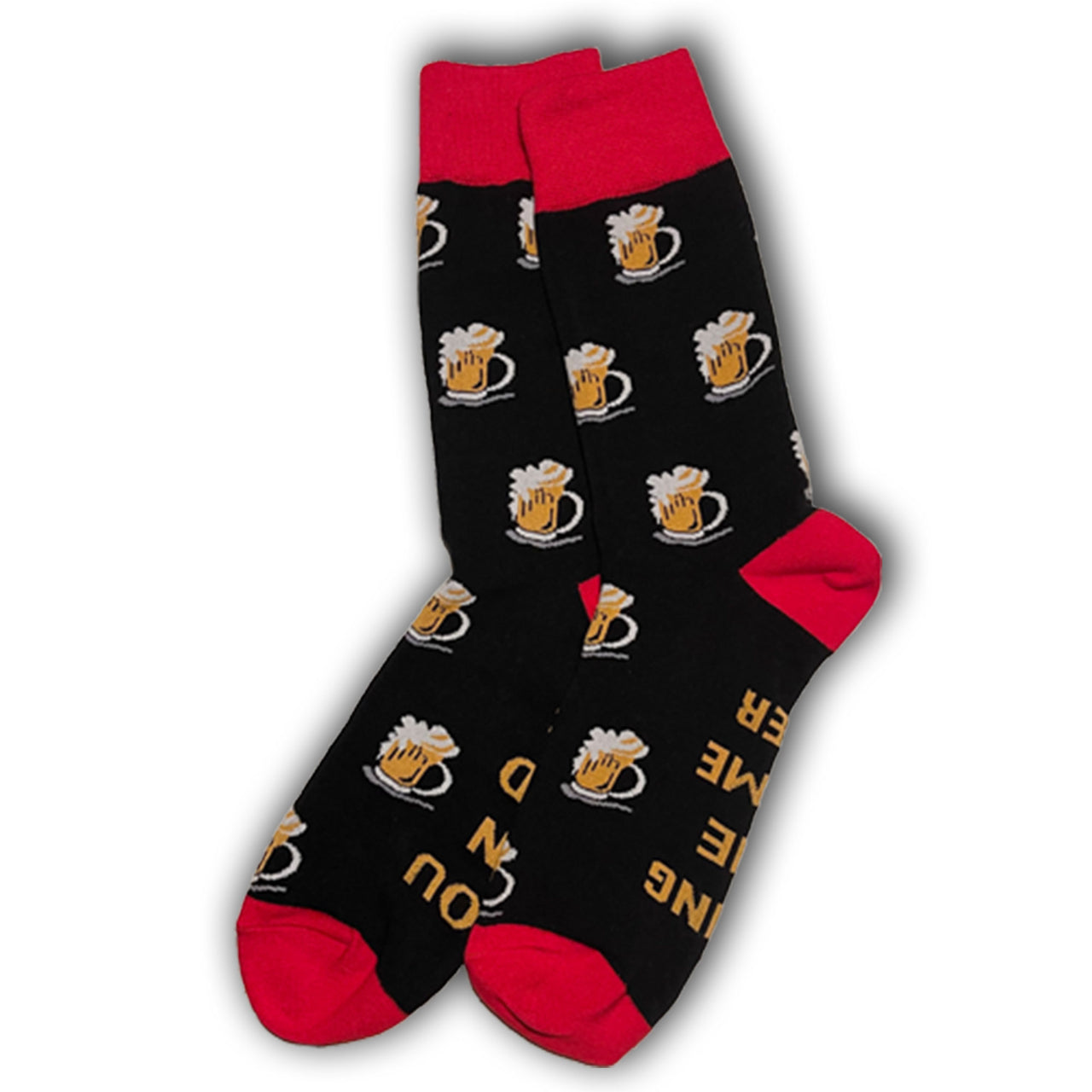 Black and Red Beer Socks