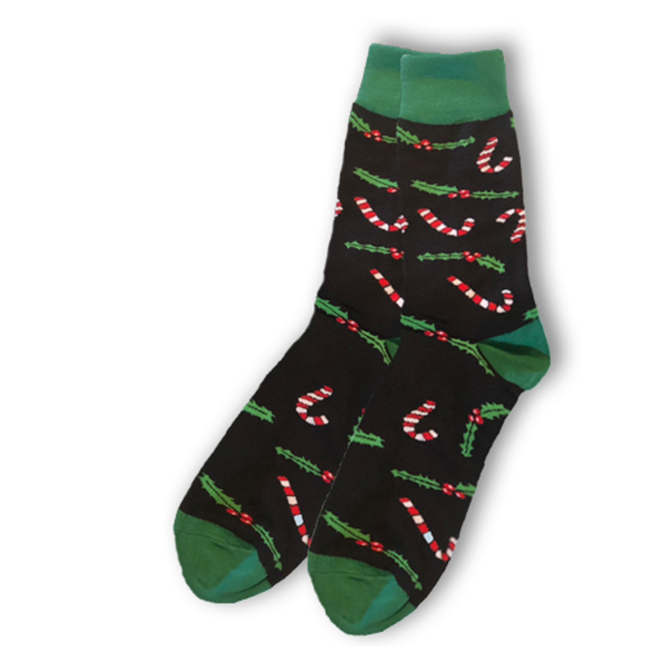 Black Candy Cane Socks