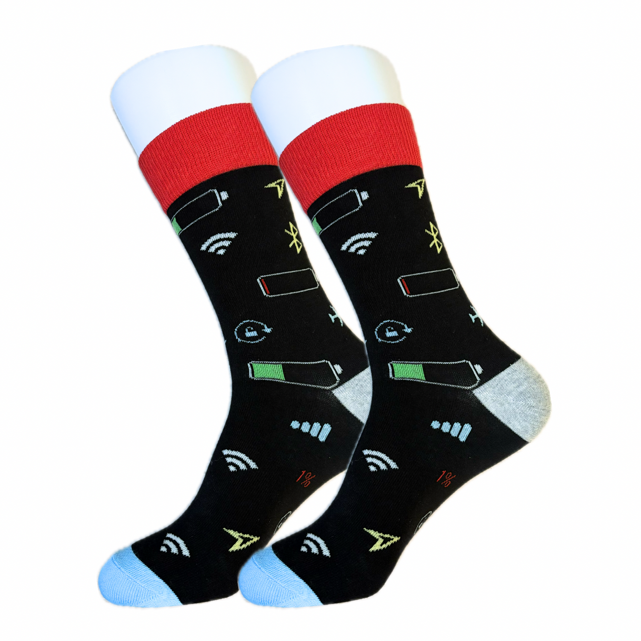 Black Cell Phone Icon Socks