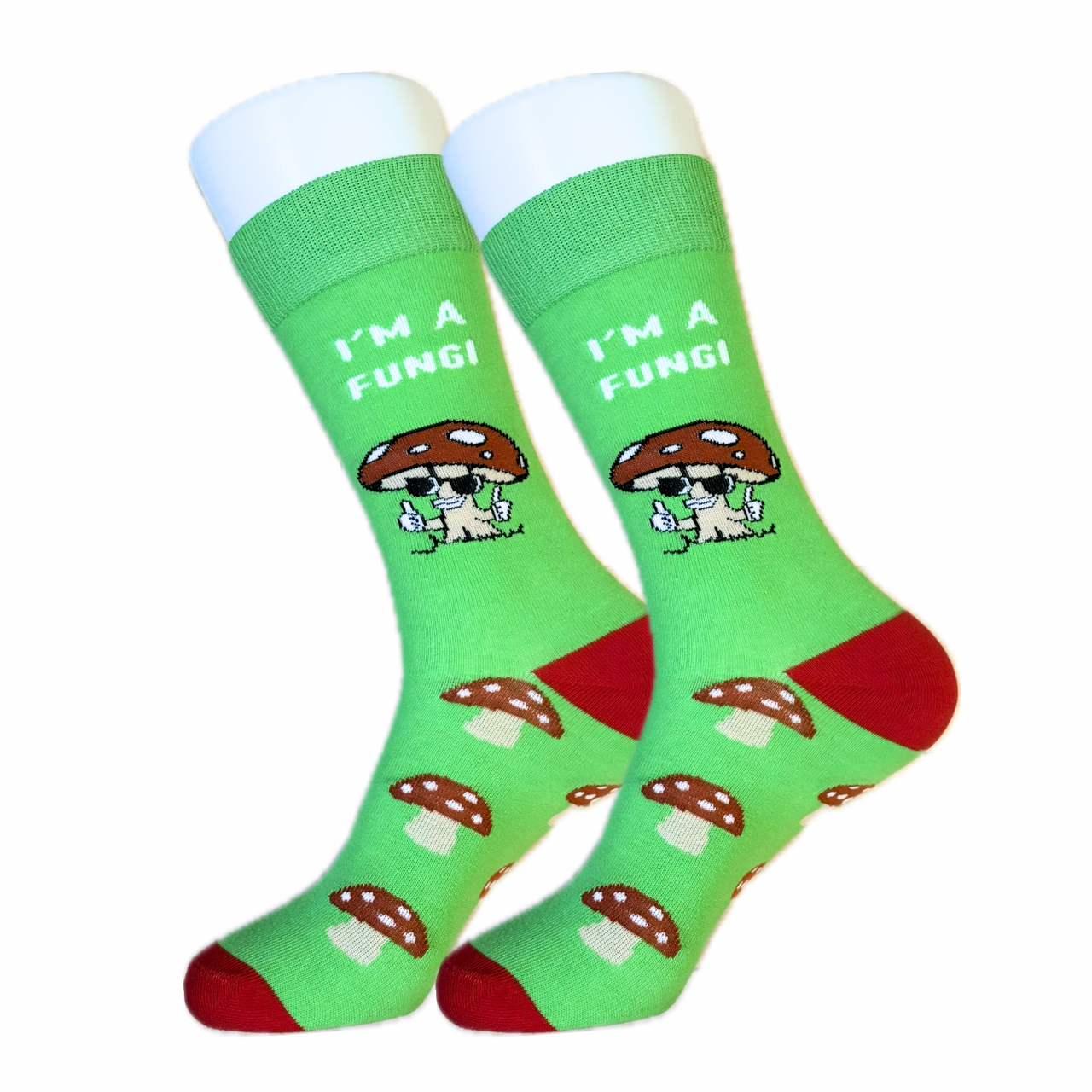 Green Fungi Shroom Socks