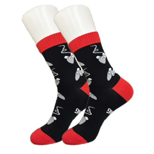 Black Video Game Socks