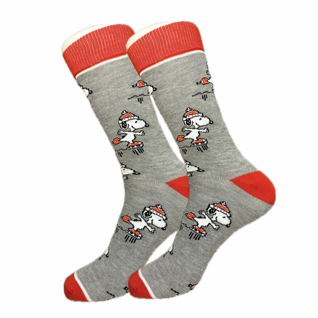 Grey Snoopy Skating Socks