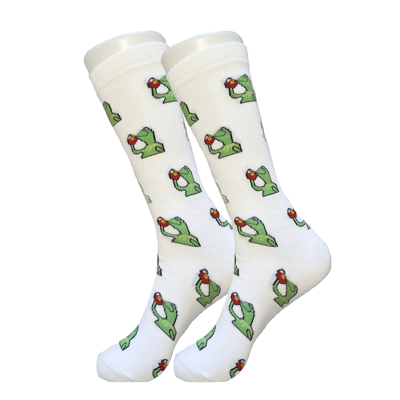 White Kermit Tea Socks