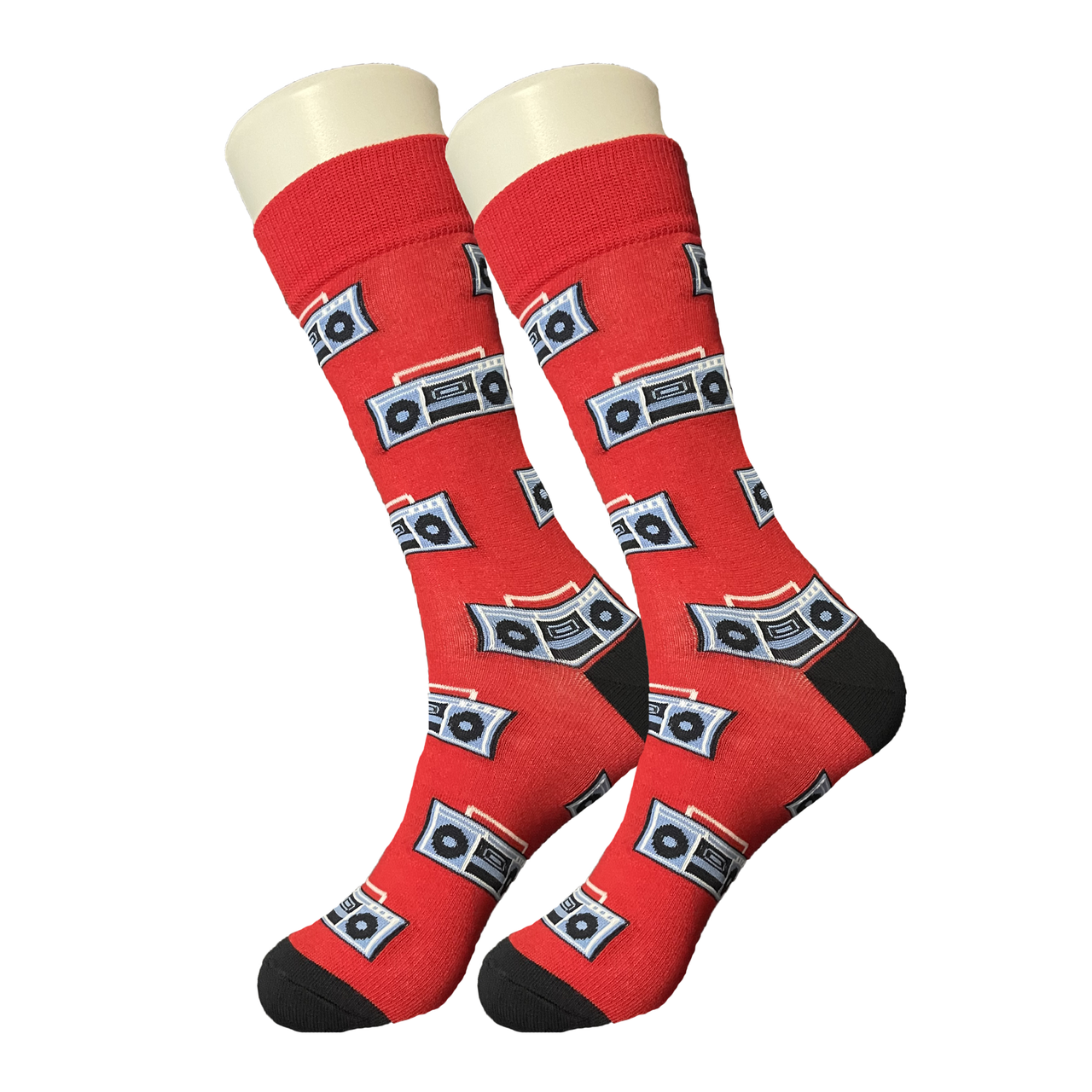 Red Boom Box Socks