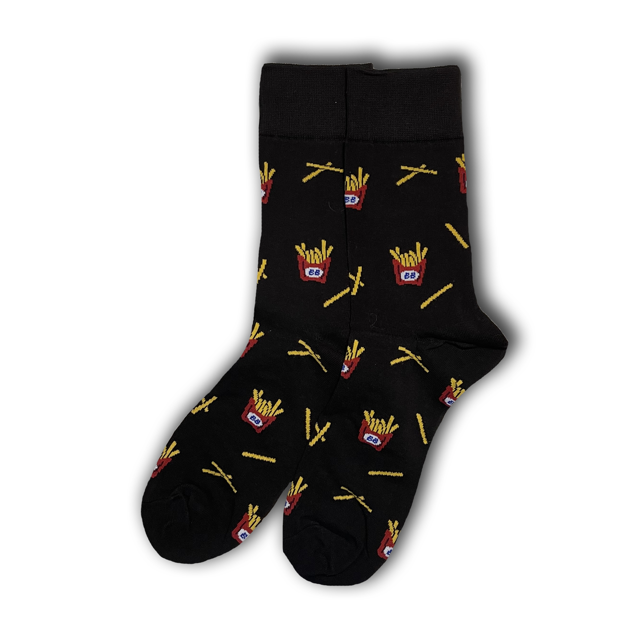 Womens Black Fries Socks