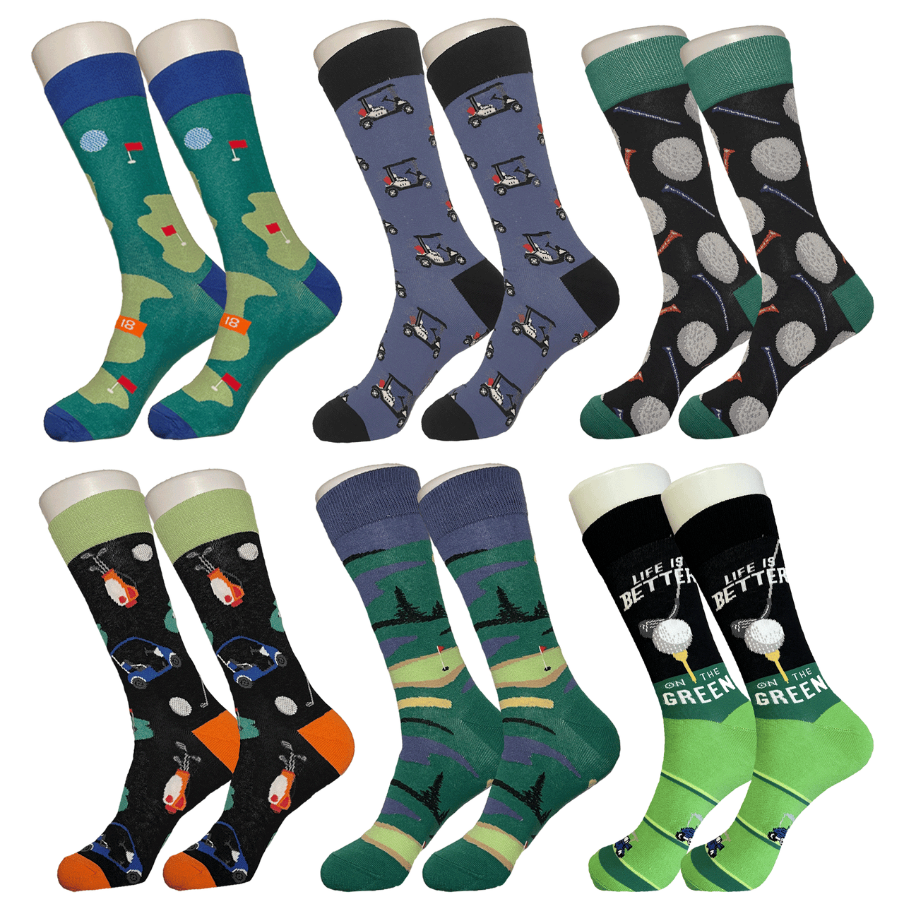 Golfer Sock Bundle - 6 Pack