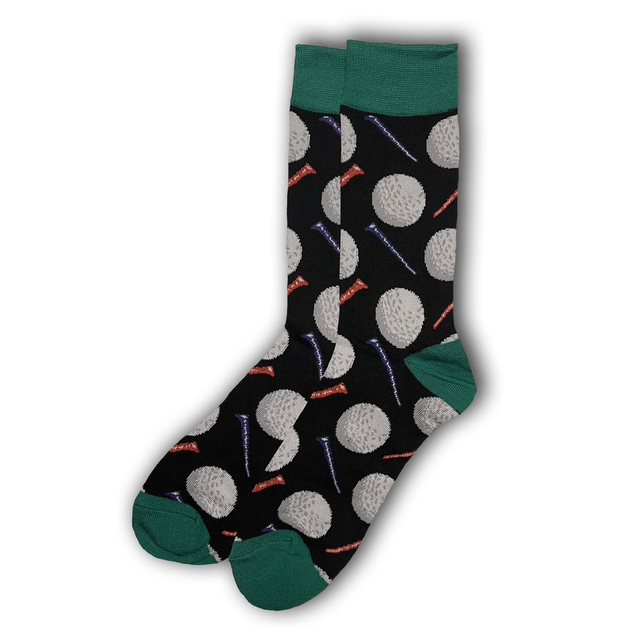 Black Golf Ball and Tee Socks