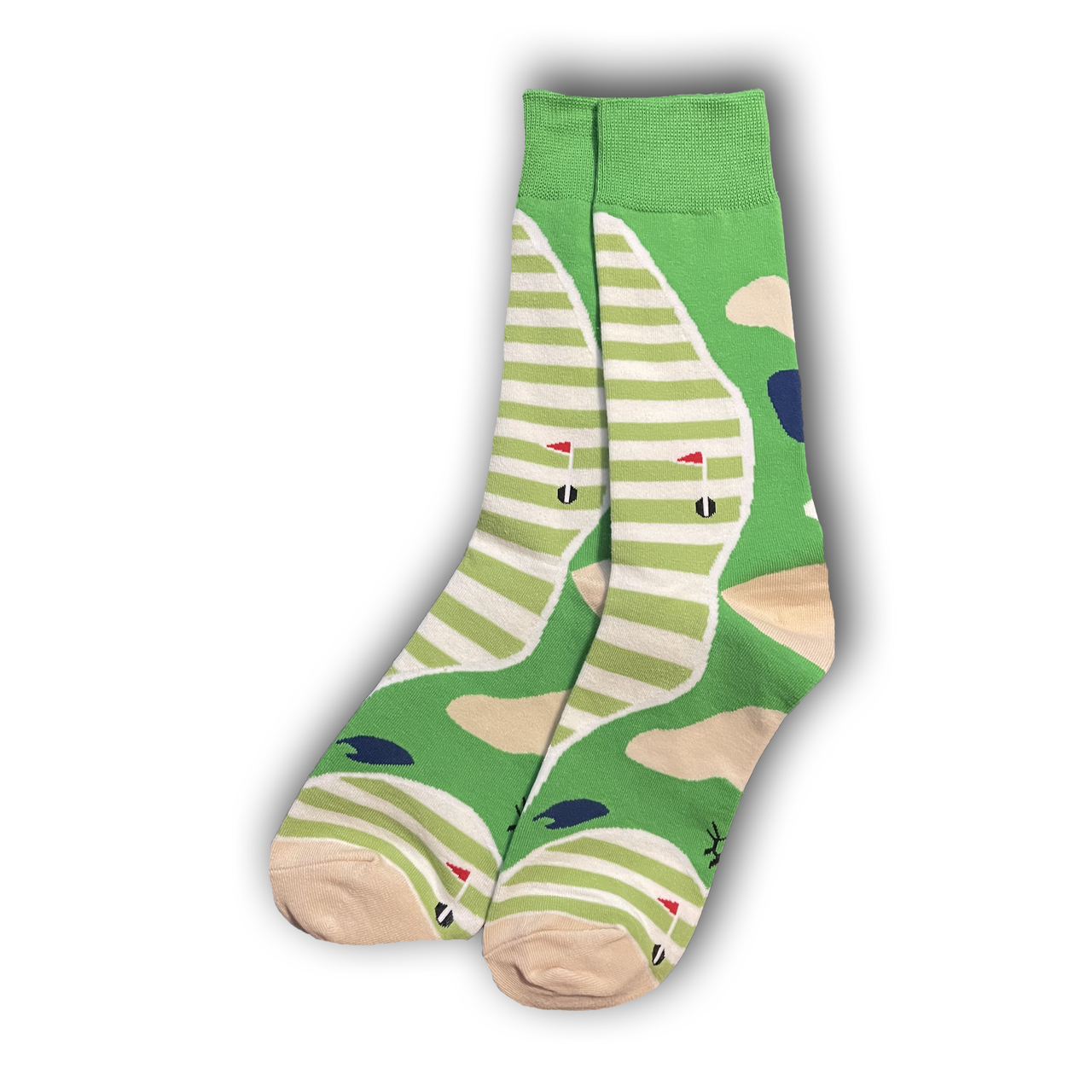 Green Golf Hole Socks