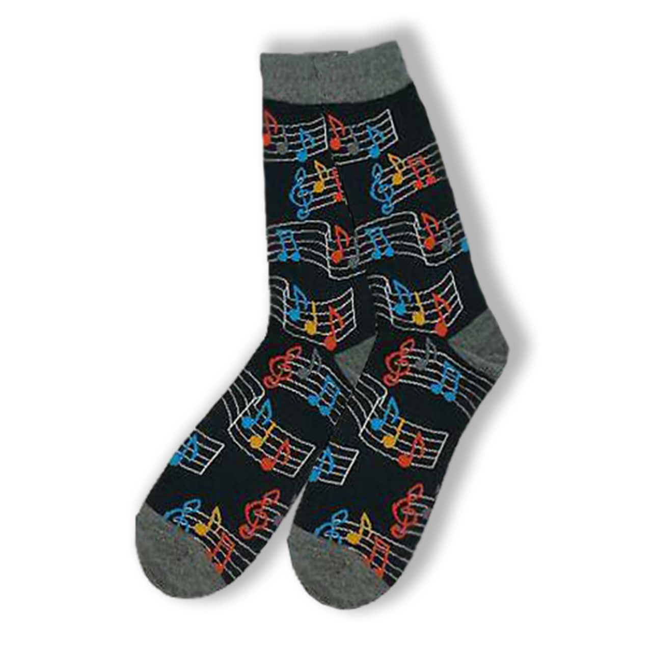 Black Music Note Socks