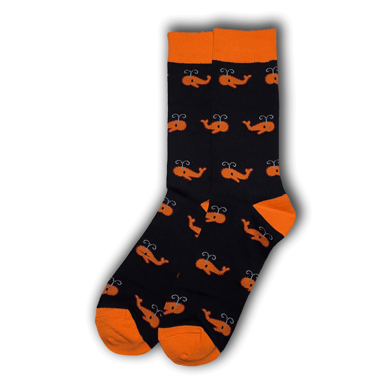 Orange Whale Socks