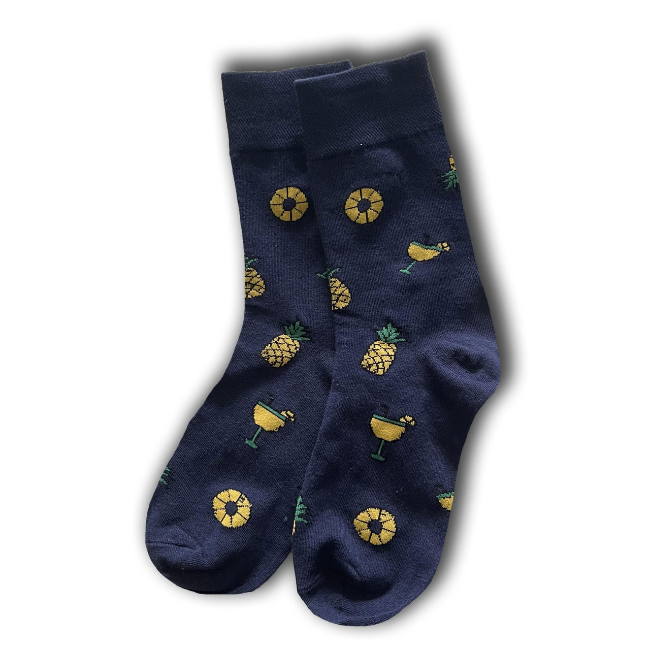 Blue Pineapple Martini Socks