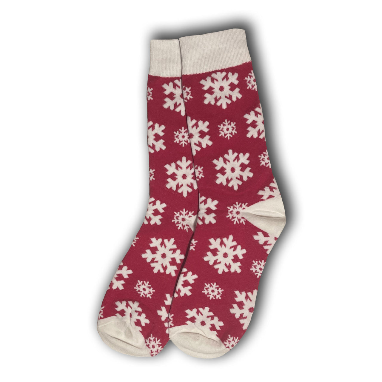 Red Snowflake Christmas Socks