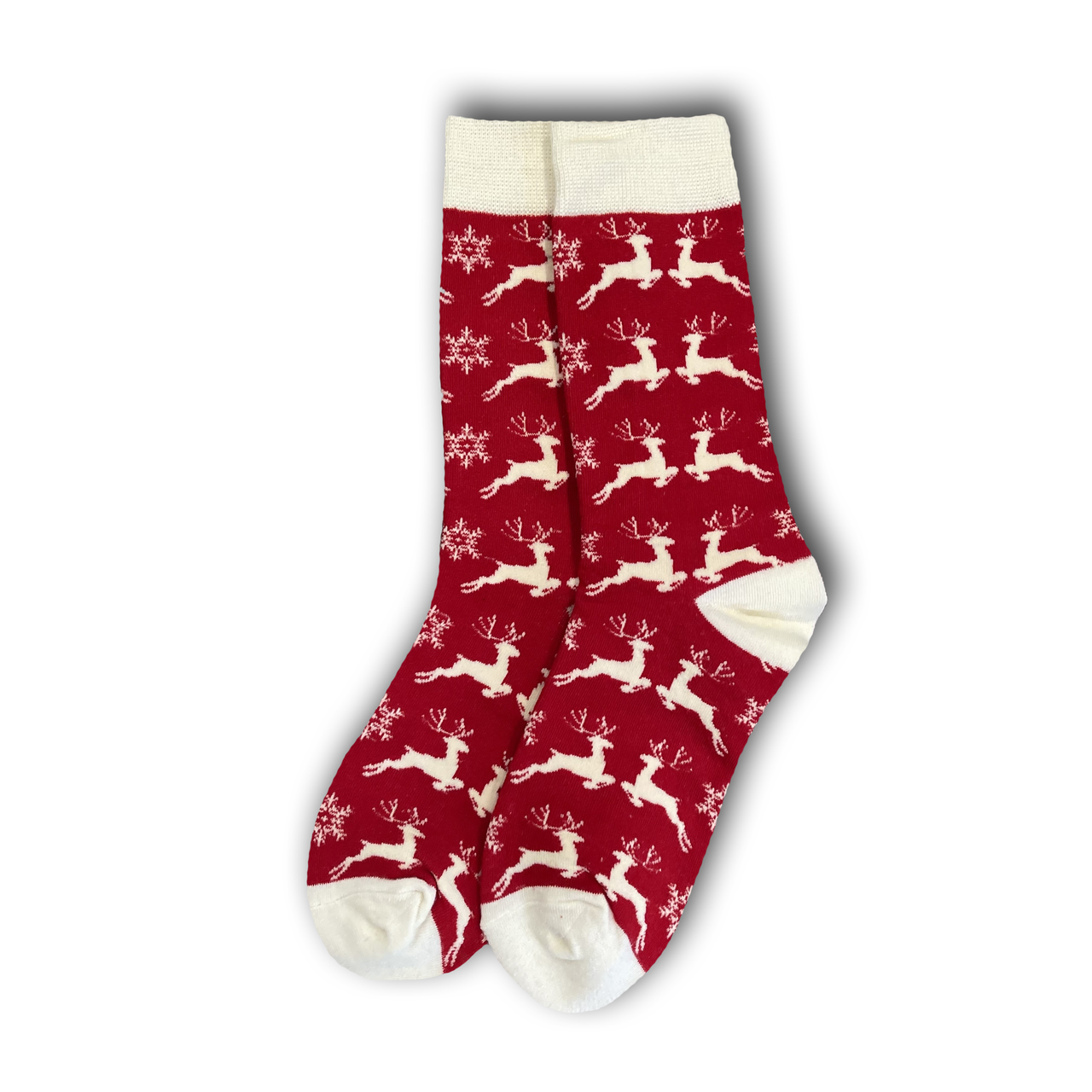 White Reindeer Socks