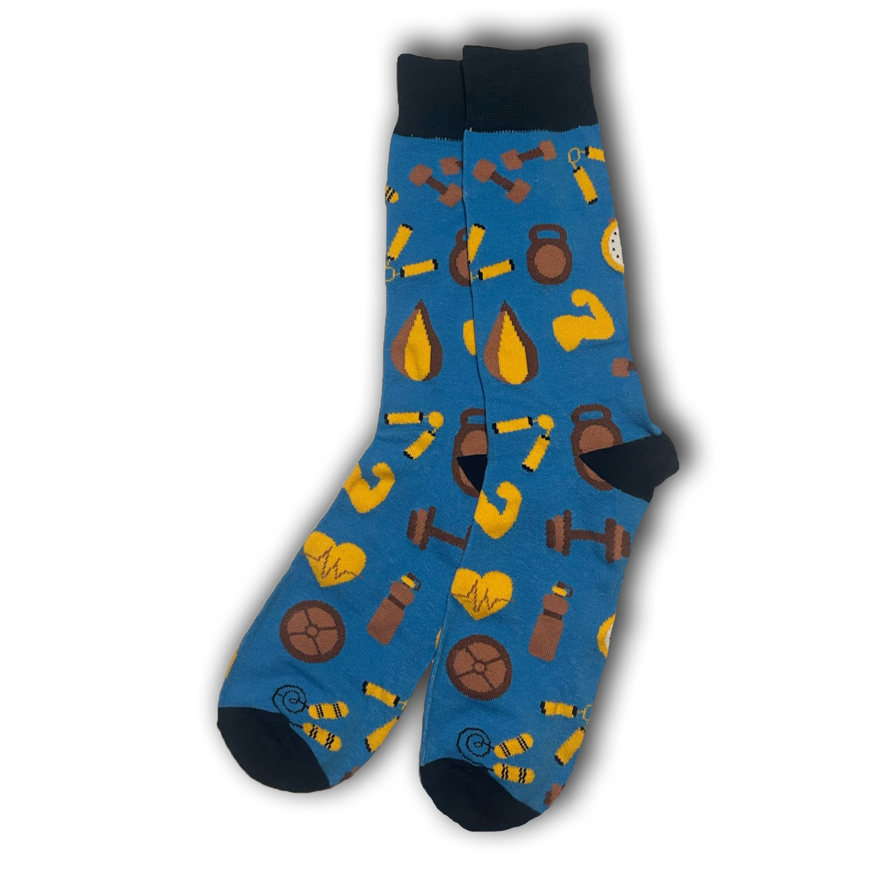 Blue Weight Lifter Socks