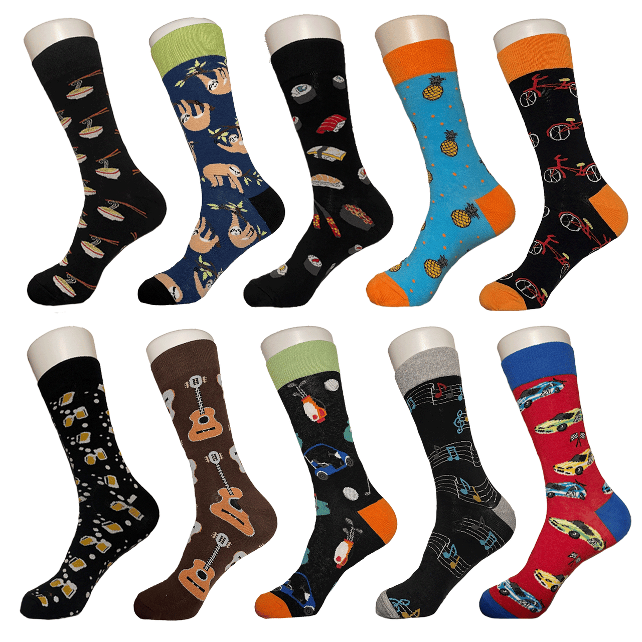 Best Seller - 10 Pack Crazy Socks