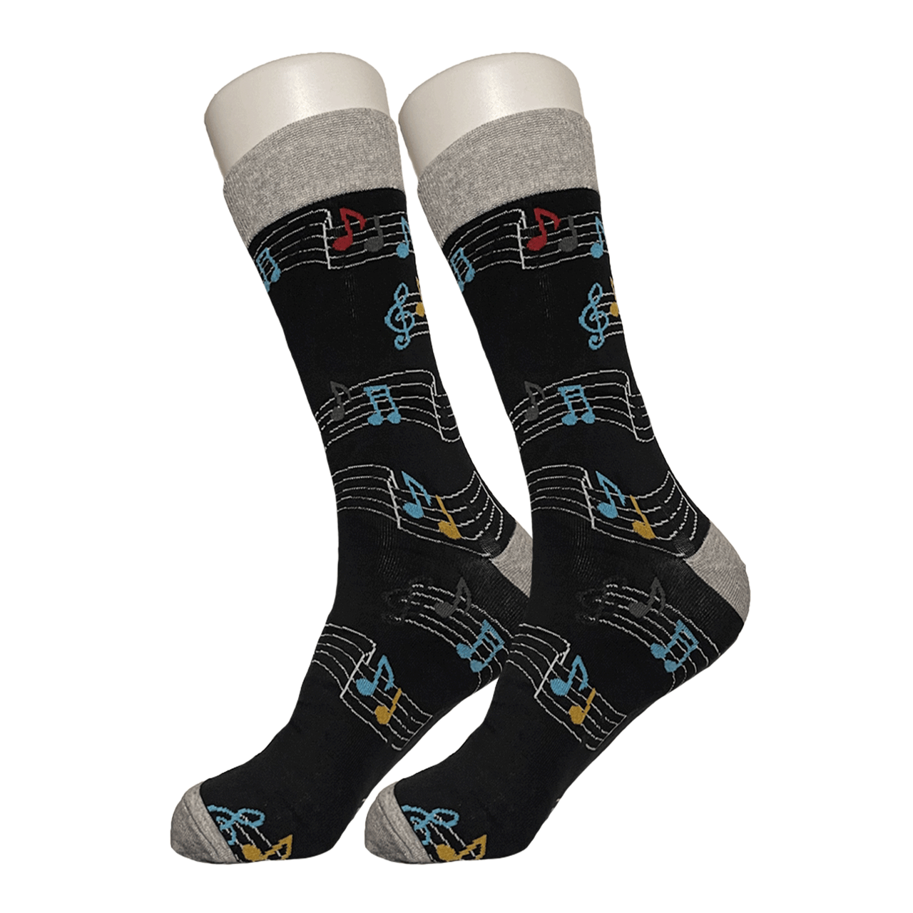 Black Music Note Socks