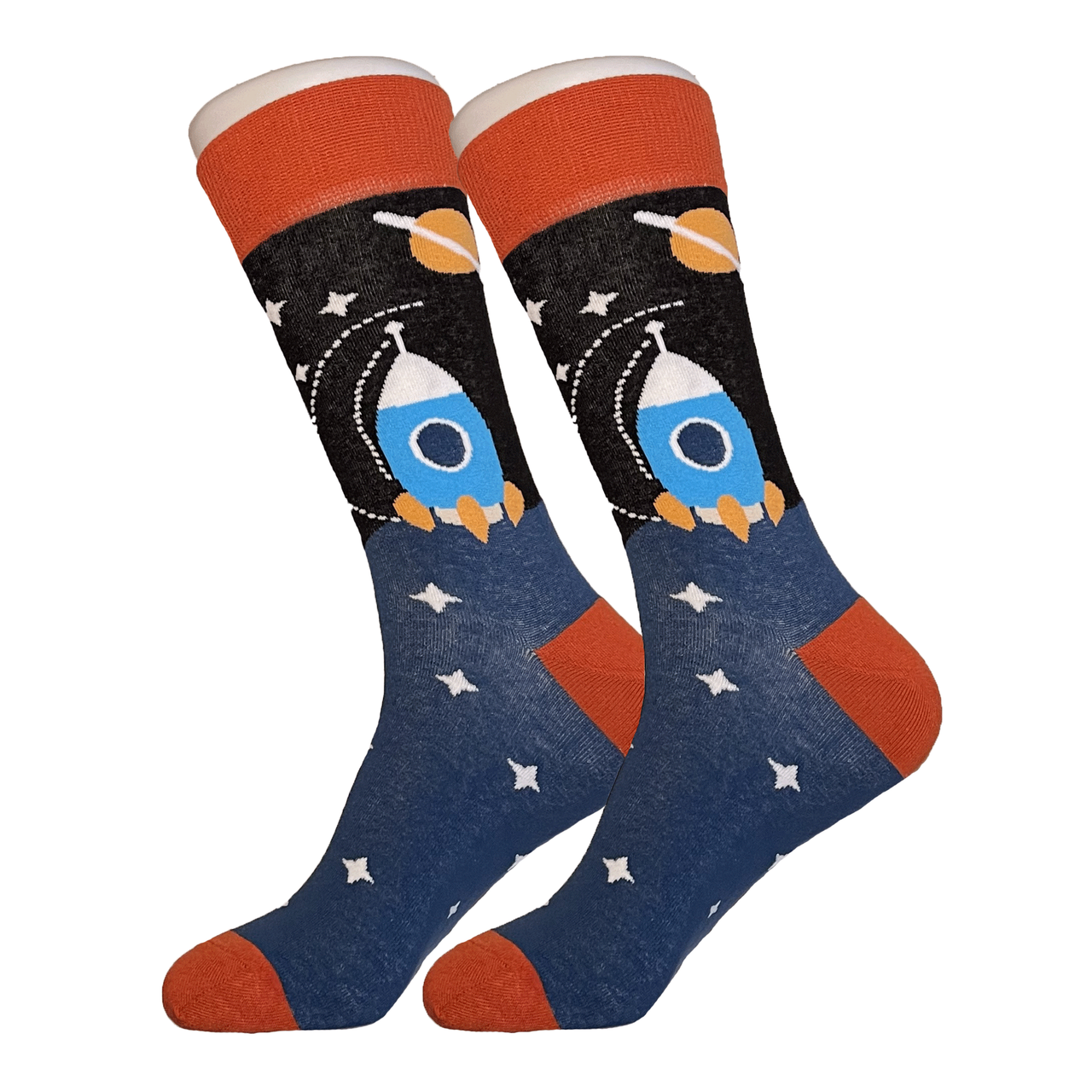 Black Spaceship Socks - Sock Bro 