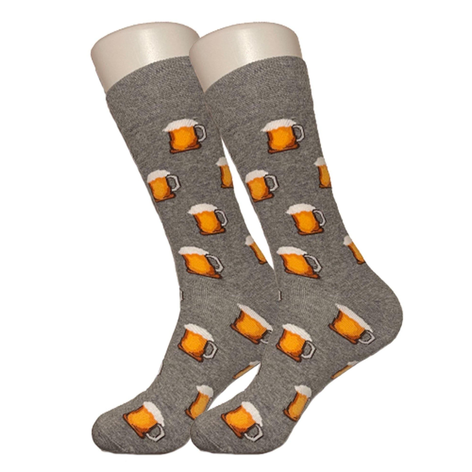 Grey Beer Socks.