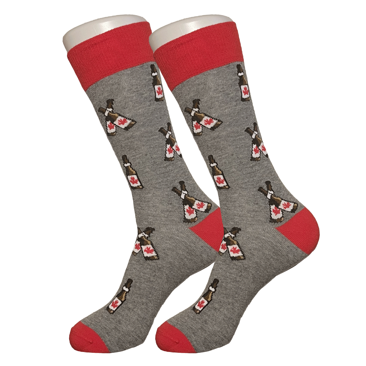 Grey Canadian Beer Socks