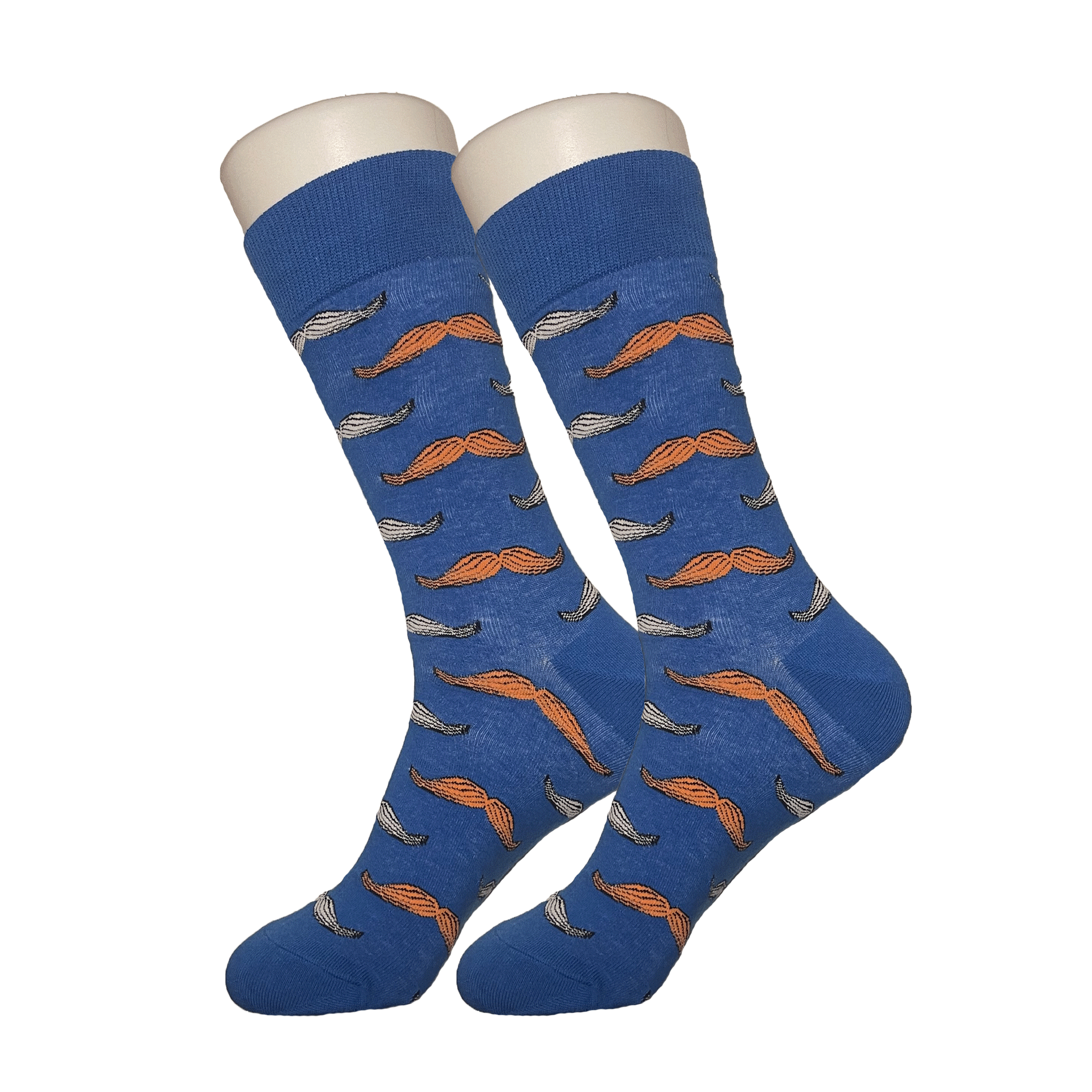 Blue Mustache Socks - Sock Bro 