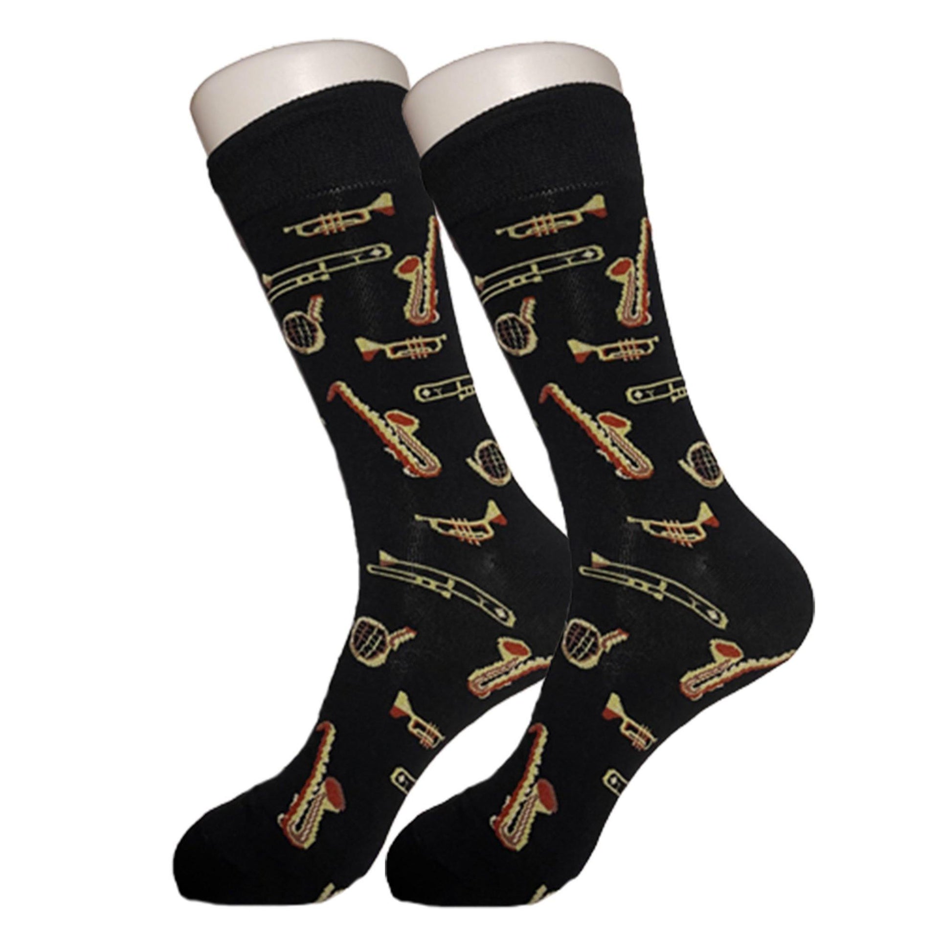 Black Trumpet Music Socks - Sock Bro 