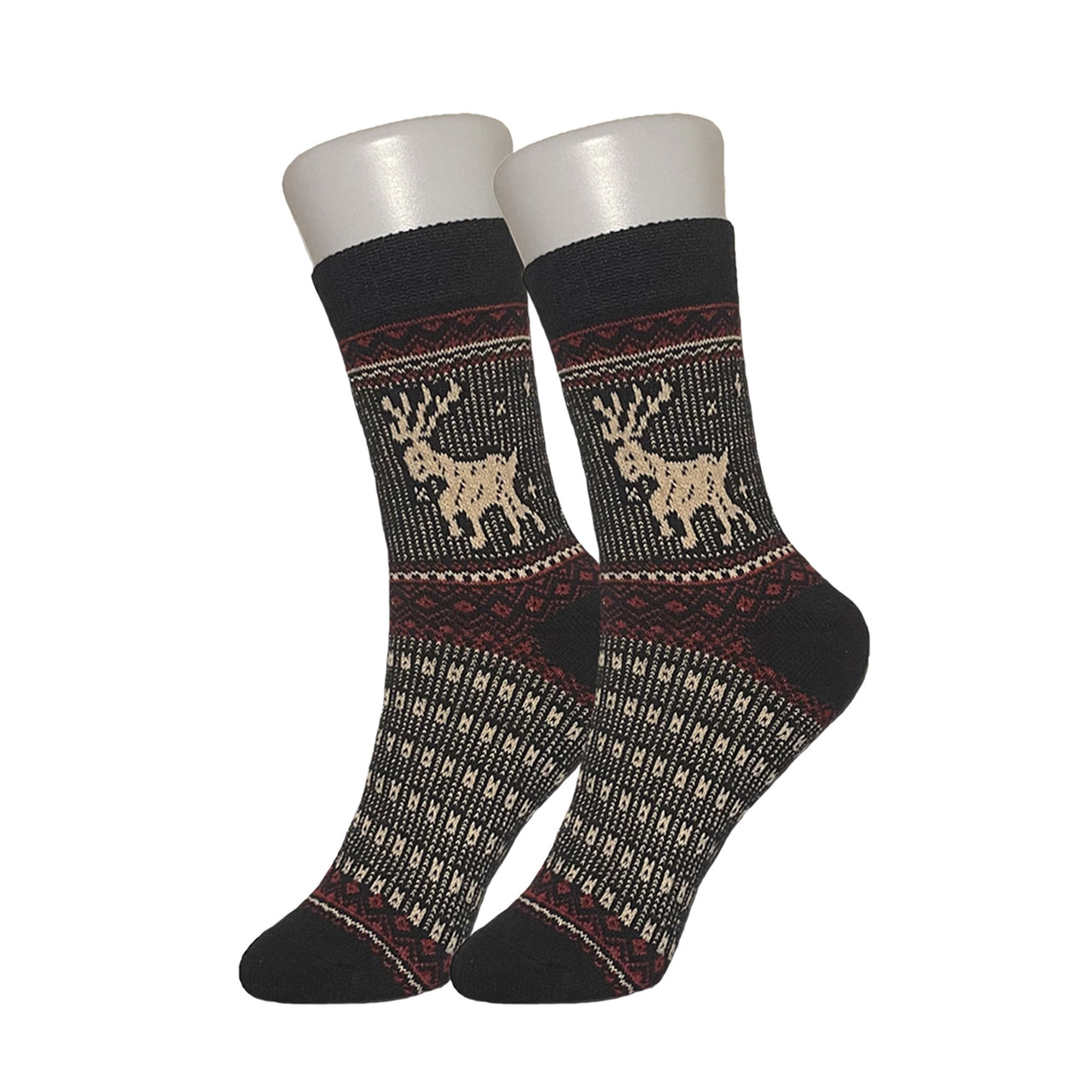 Red and Black Christmas Socks