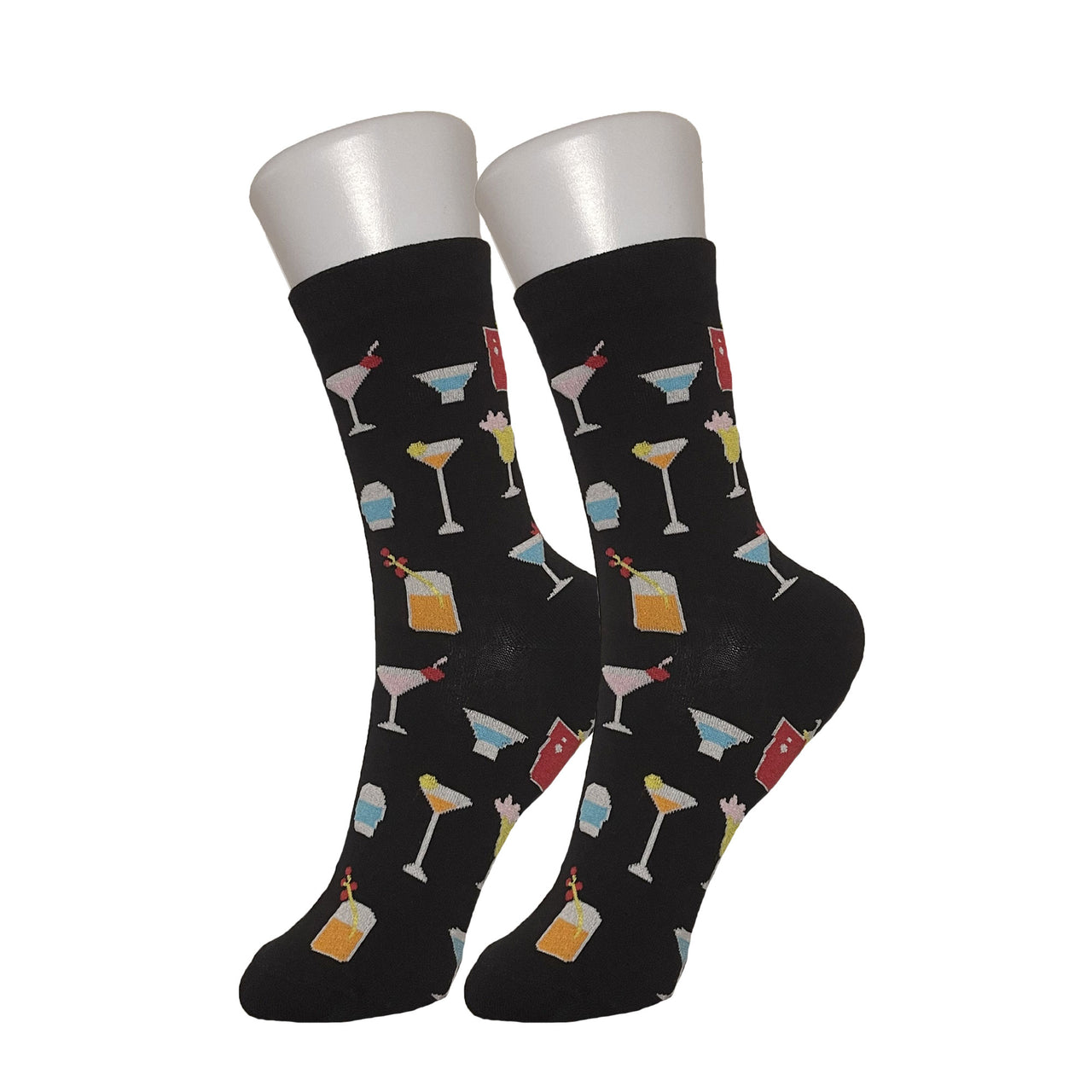 Black Mixed Drink Socks