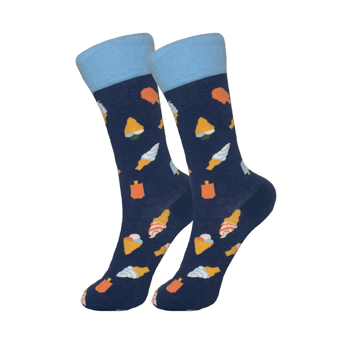 Blue Ice Cream Socks