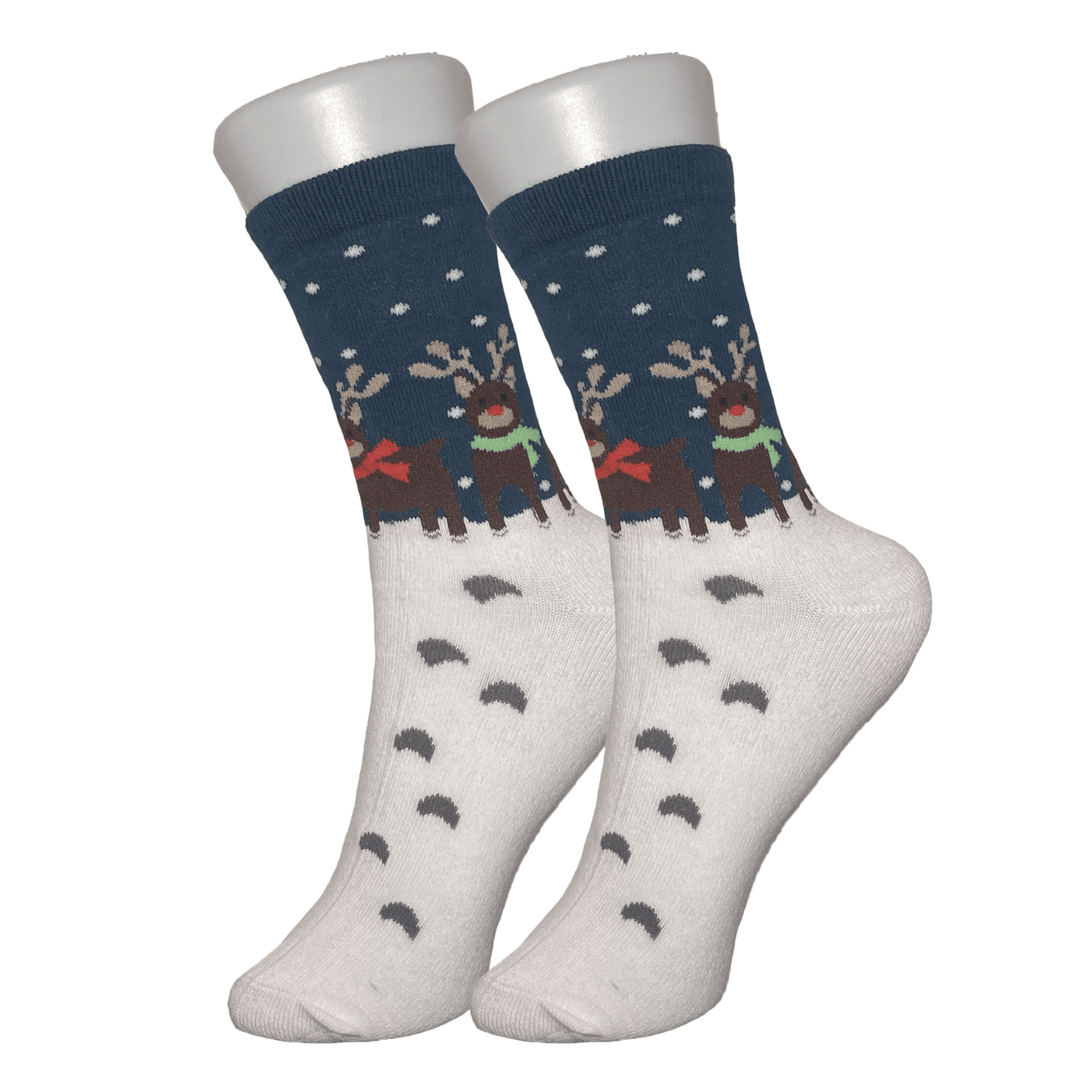 Blue Reindeer Socks