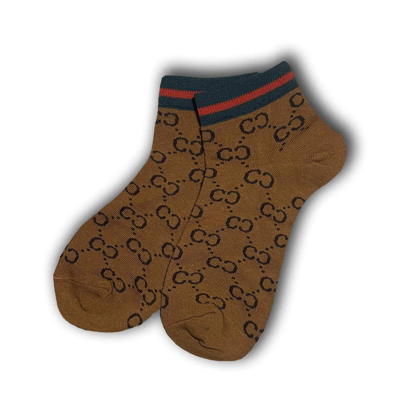 Brown Designer Ankle Socks