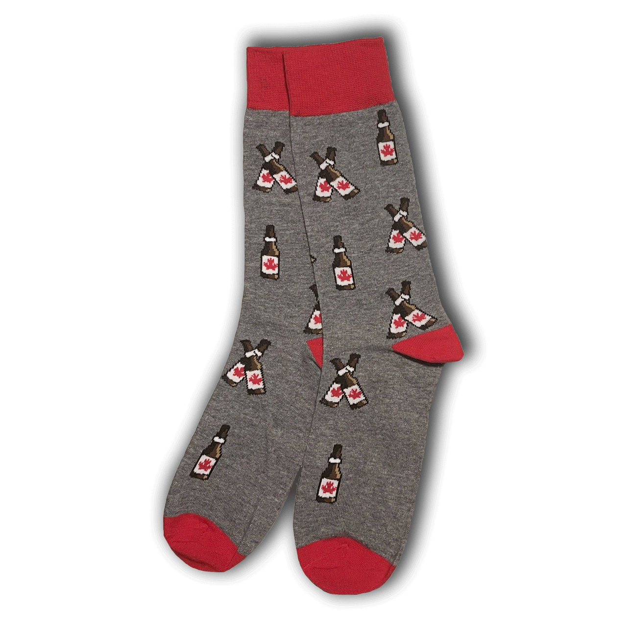 Grey Canadian Beer Socks