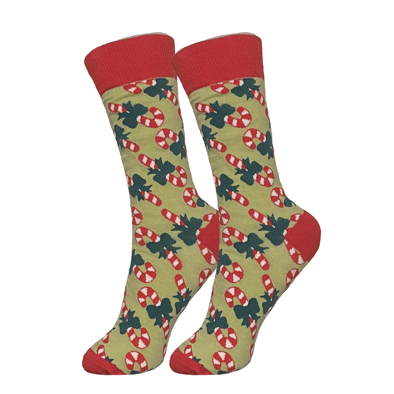 Candy Cane Ribbon Socks