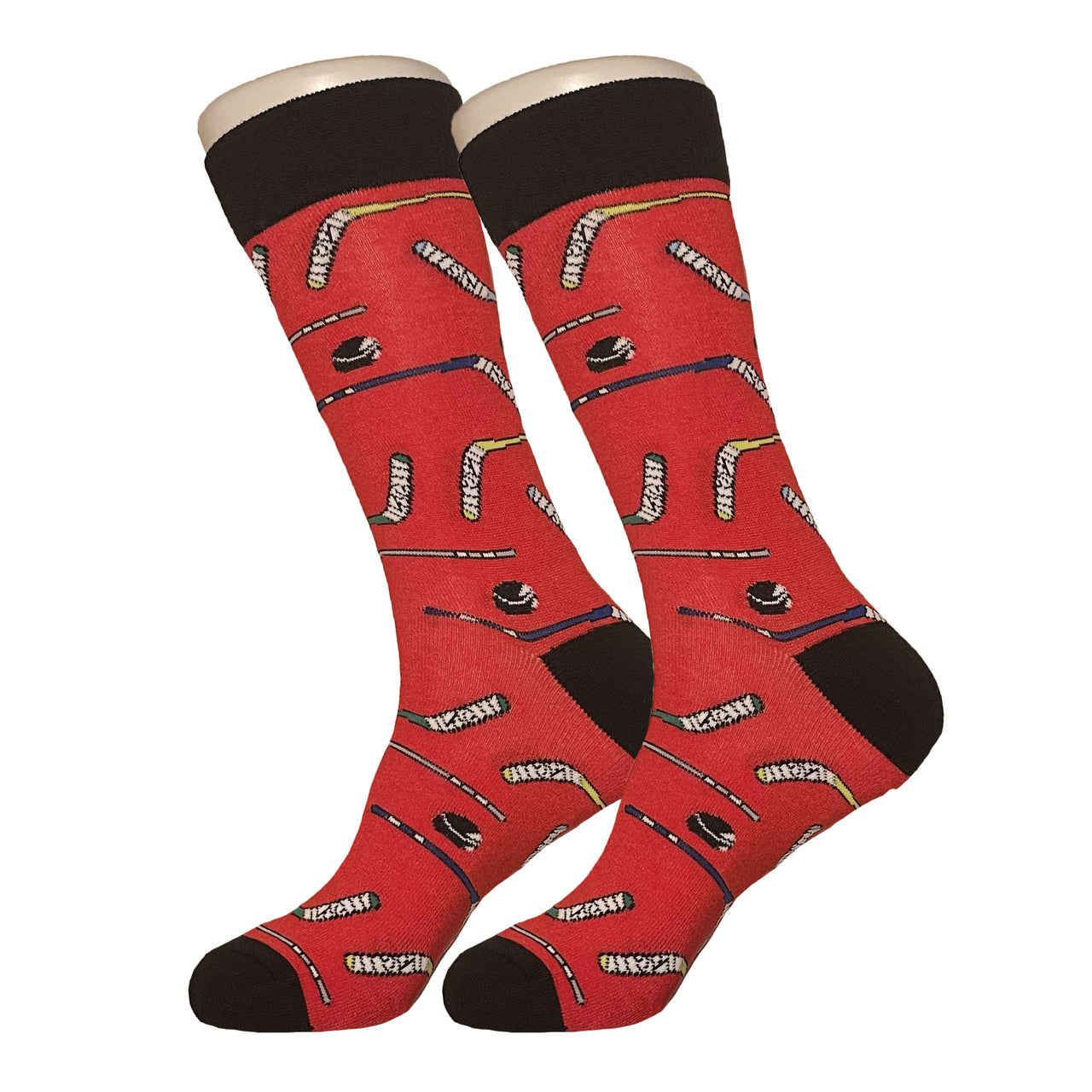 Red Hockey Stick Socks