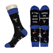 Black Martini Socks - Sock Bro 