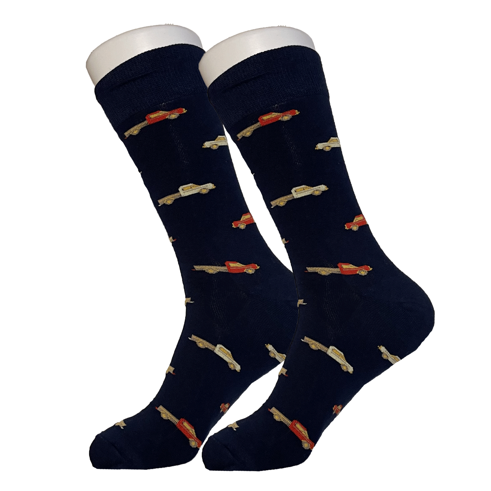 Navy Blue Pick-up Truck Socks - Sock Bro 