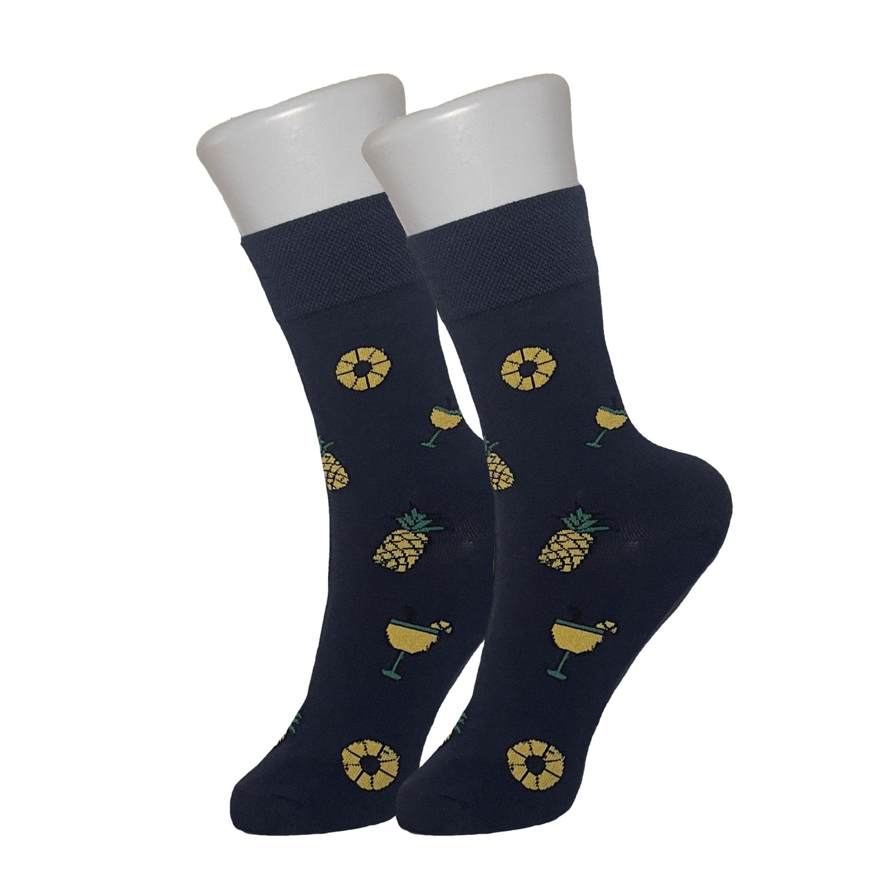 Blue Pineapple Martini Socks