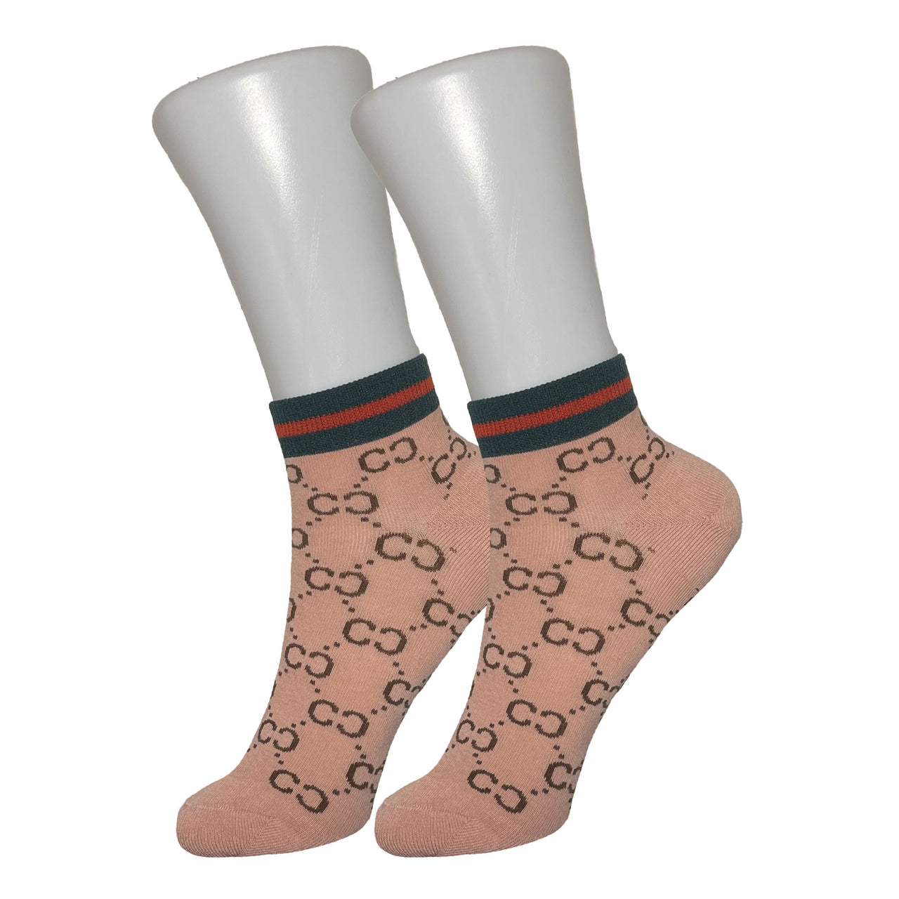 Pink Designer Ankle Socks