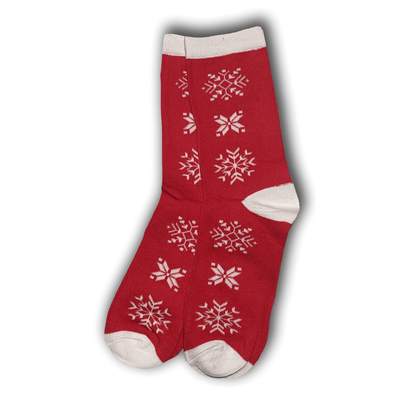 Red Snowflake Socks